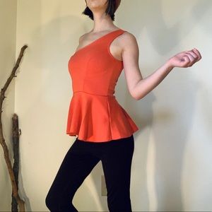 Peach peplum top